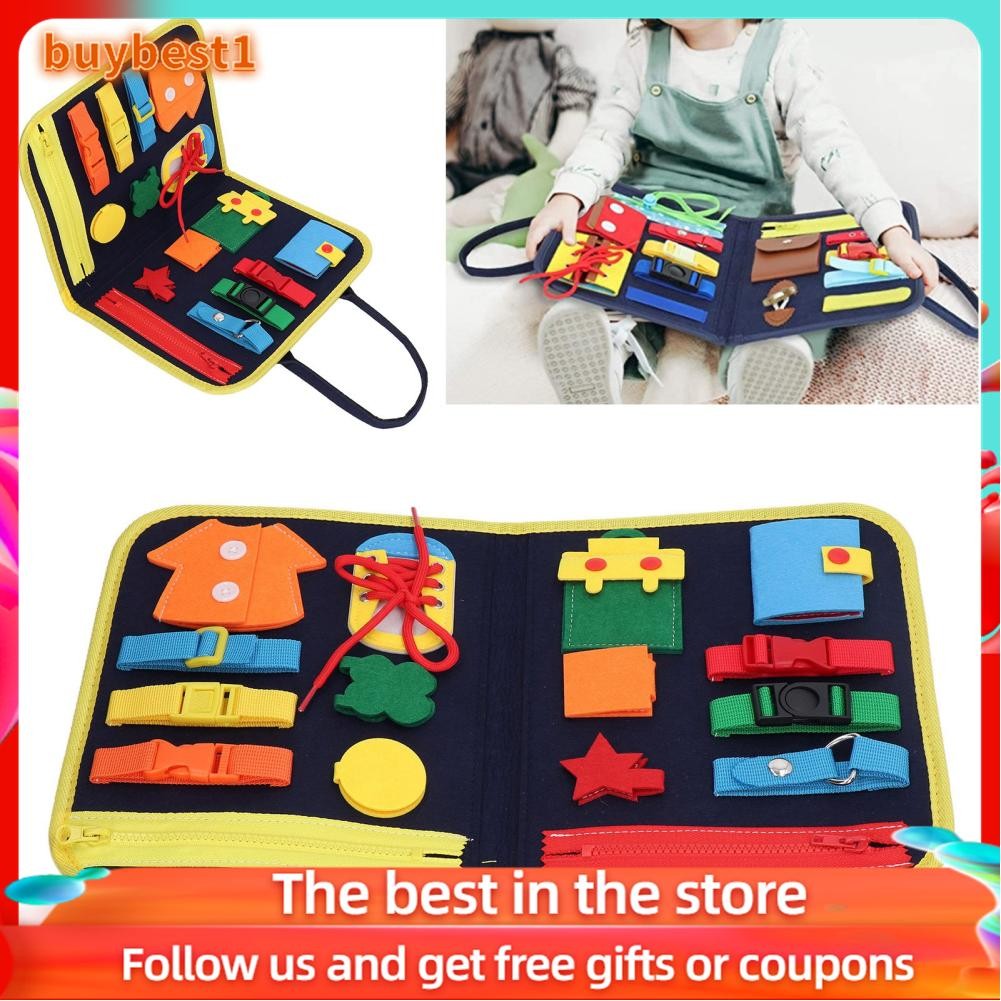 Buybest1 Felt Buckle Board Toys Tie Shoes Learning Educational Montessori Sensory DG