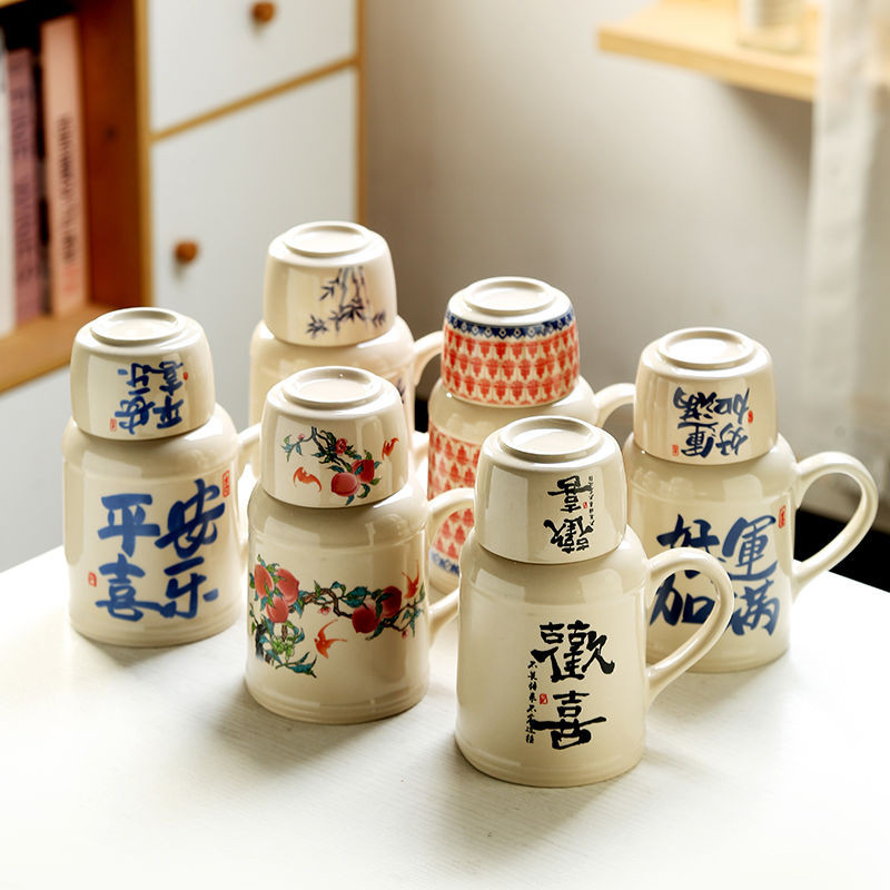 Hand-Painted Stewed Teapot Office Teapot with Lid Retro Chinese Style Small Warmer Portable Travel Pot Ceramic Mug Hand-Painted Stewed Teapot Office Teapot with Lid Retro Chinese Style Small Warmer Portable Travel Pot Ceramic Mug 4.26.12