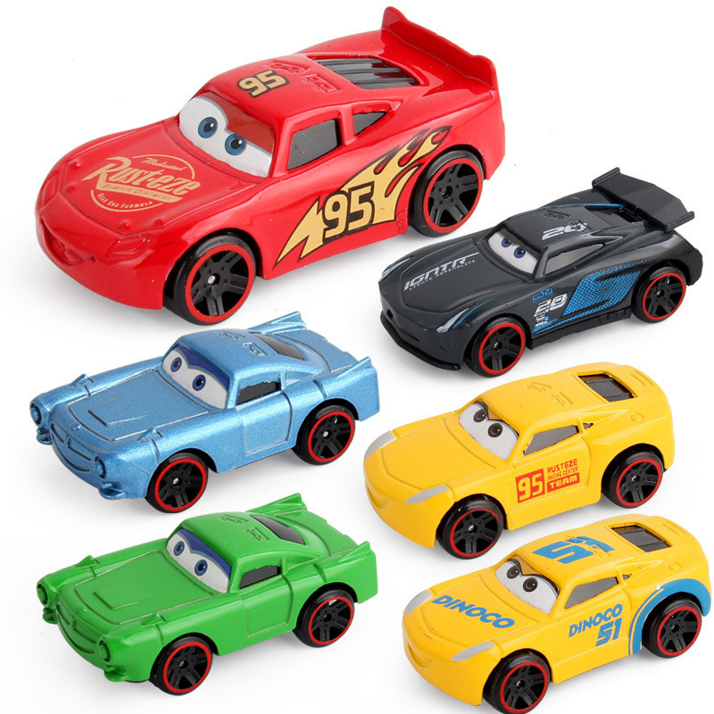 Hot Sale Cross-Border Car Story Lightning McQueen McQueen Missile Alloy Car Car Model Inertial Scooter Ornaments