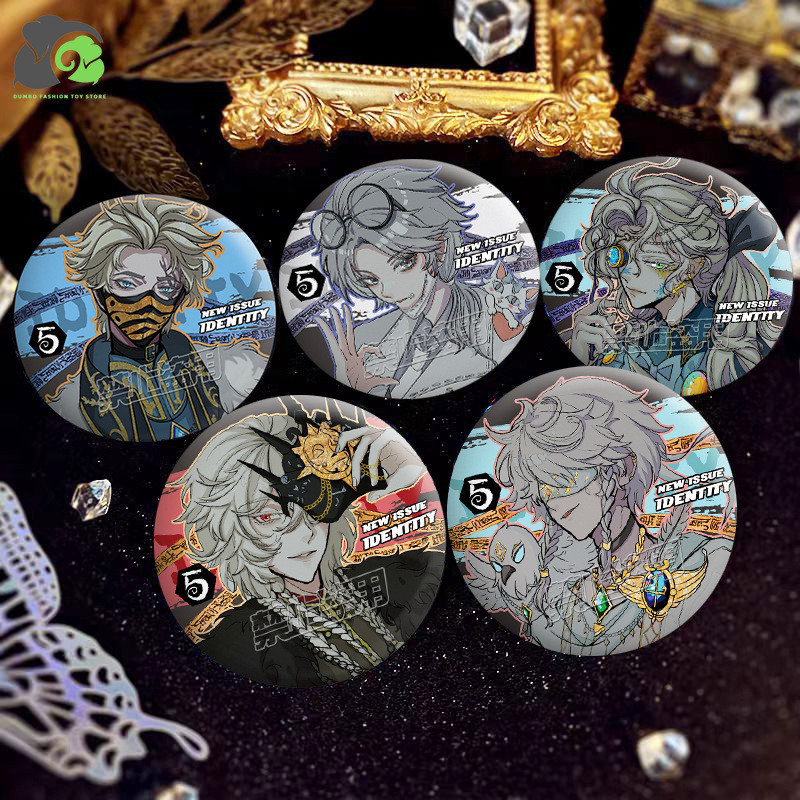 Fifth Personality!Double Flash Reflective Bar Chirp Watcher Prophet Warden Anime Game Merchandise Badge Brooch Valley