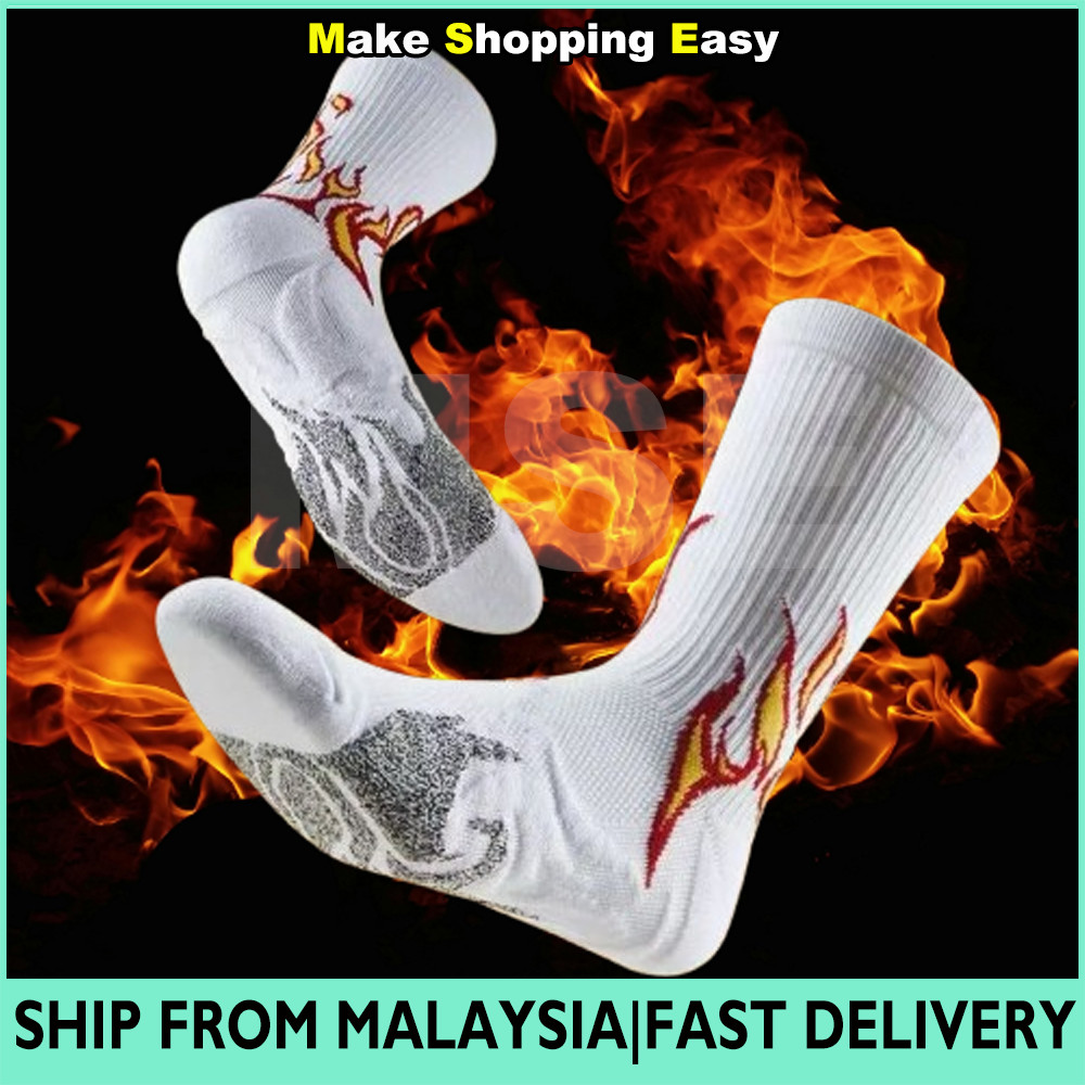 MSE Flame Cotton Socks Sport Socks Basketball Socks Hipster Socks Stokin Sukan