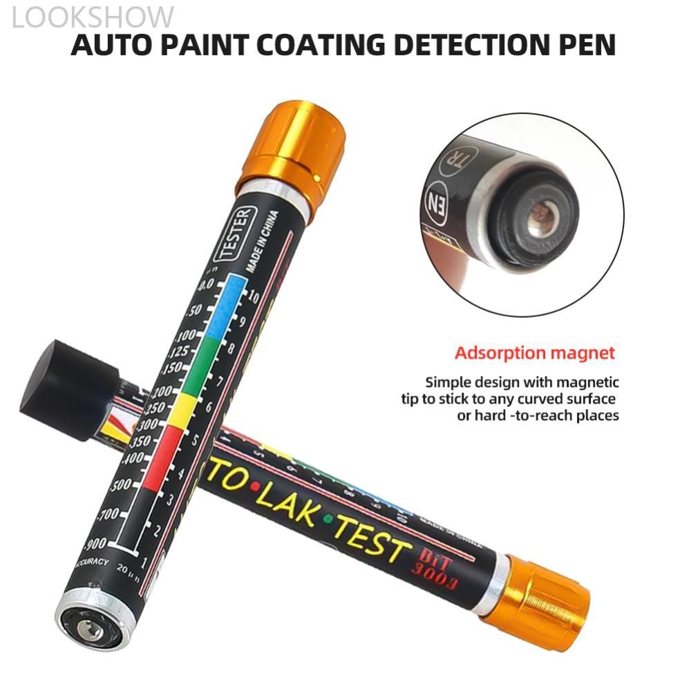 LOOKSHOW Car Paint Test Thickness Tester with Magnetic Tip Scale Meter Gauge Auto Paint Crash Check Test Paint Tester B1O5