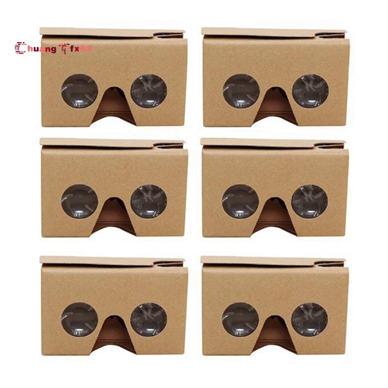 6PCS 3D Glasses for Google Cardboard V2 VR Valencia 4.5- 6Inch Smartphone+Headband