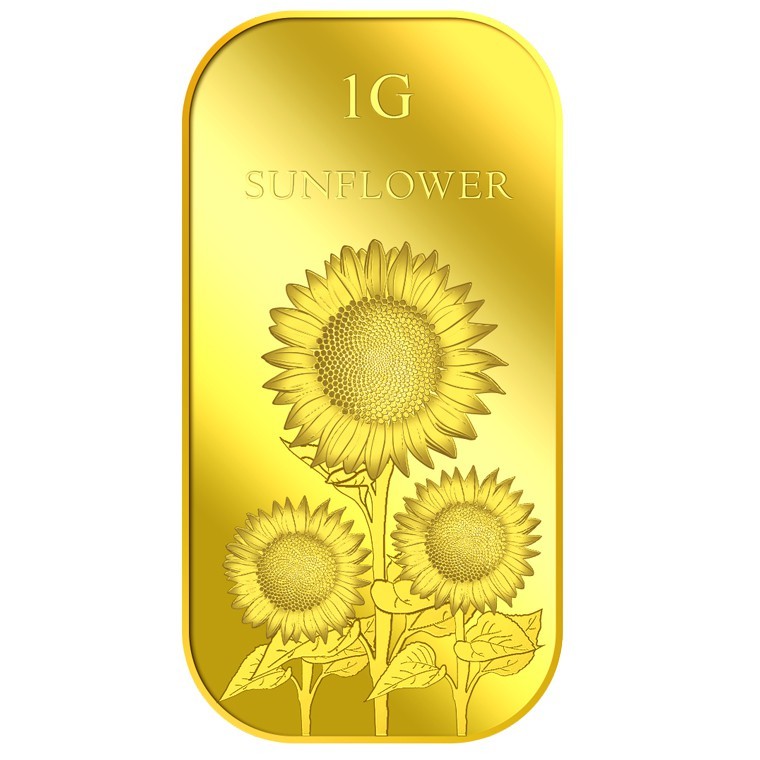 JB1 Puregold 1g Sunflower Gold Bar l 999.9 Pure Gold