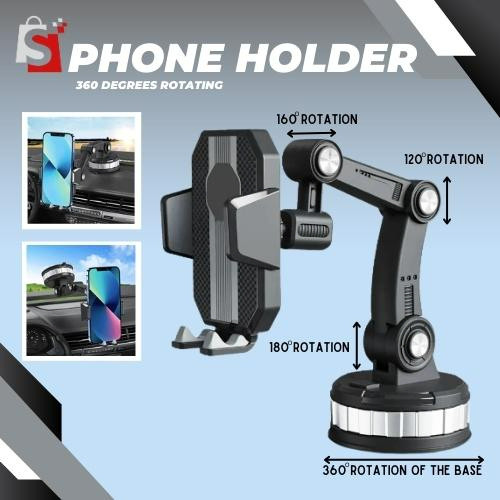 【SHOPLUS】Universal Large Truck Extended Suction Cup Type Car Holder Fixed Shockproof Mobile Phone Ho