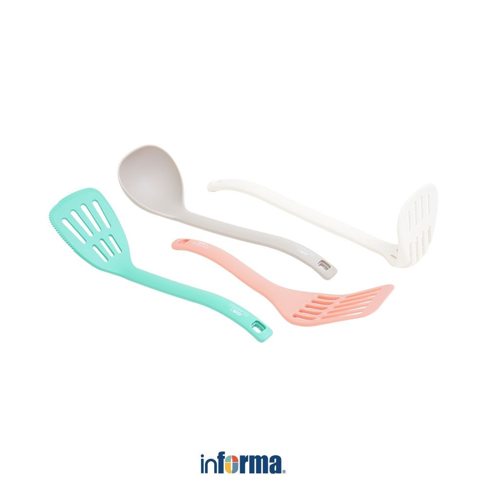 PERALATAN Informa Cooking Color Set 4 Pcs Penn Cooking Utensils Cooking Utensils Set Food Grade Cooking Utensils Spatula Sutil Kitchen Supplies