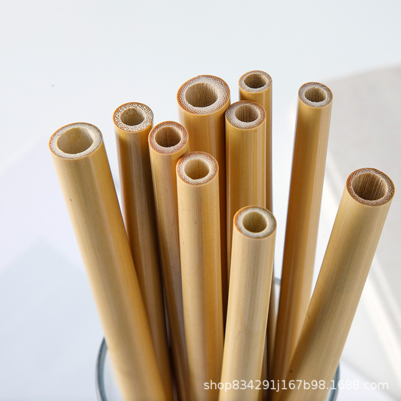 Natural Bamboo Straws Bamboo Milk Tea Coffee Milk Juice Environmentally Friendly Large Diameter Straws Bamboo Straws