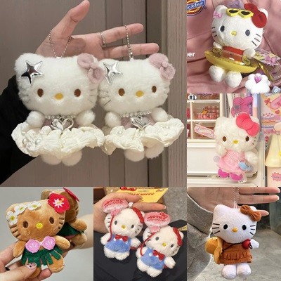 Lovely Kitten Keychain Plush Kitty Cat Bag Cartoon Keyring Pendant  Friend Gift毛絨鑰匙扣