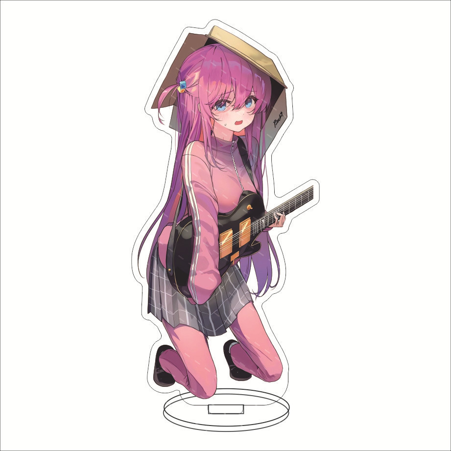 Keychain, Anime Standee Model BOCCHI THE ROCK! Lovely Japanese Gotoh Hitori Study and Work Desk Decoration