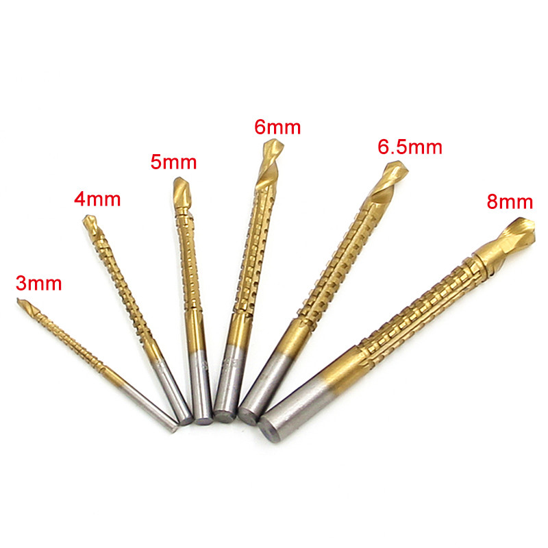 6pcs Sawing Drill, Woodworking Hole Drilling, golden sawtooth drilling, wood board drilling, groove drawing, DIY special