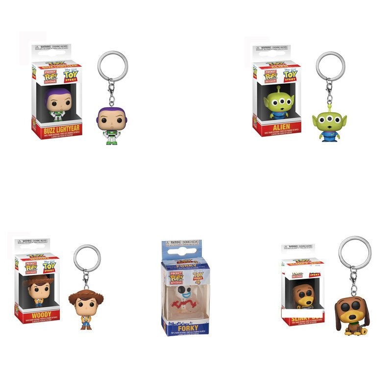 Toy Story Woody Buzz Lightyear Three-Eyed Boy Spring Dog Little Fork Cartoon Merchandise Pendant