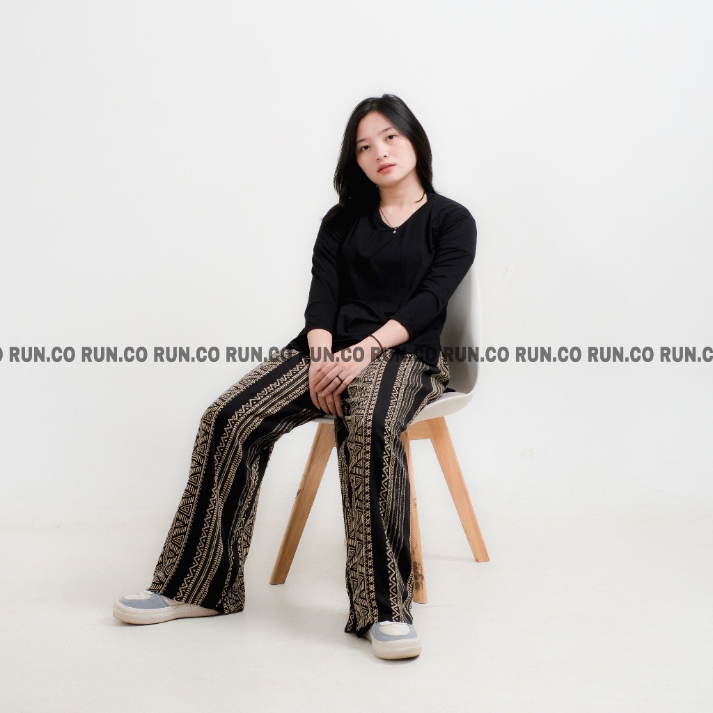 Versatile Multi RUN.CO Celana Kulot Rayon Premium Motif Terbaru Must