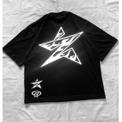 New Arrival Dark Flame Star Oversized T-shirt, Unisex Streetwear Tee, Cool Couple Gift for Special Days