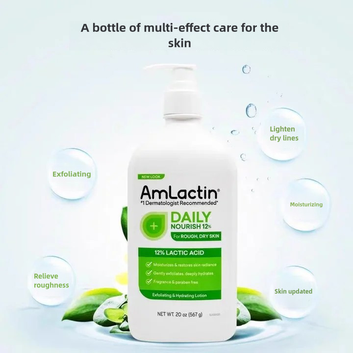 Amlactin Daily 12% Lactic Acid Moisturizing Lotion Fragrance Free 225g