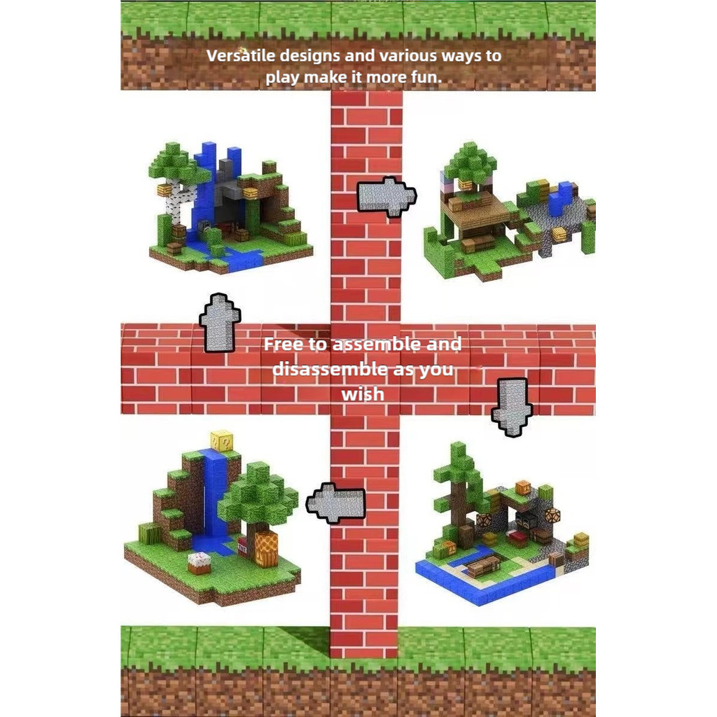 Reliable Versatile Gift Box Minecraft Magnetic Building Blocks – Educational Puzzle Toy STEM Set Boys Perfect Birth... - Image 4