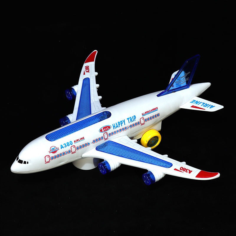 Feibe Plastic Airbus A380 Model Airplane Electric Flash Light Sound Kids Toys