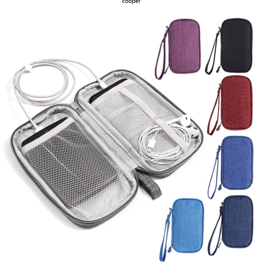 Ready Stock Travel Accessories Storage Bag 300D Polyester High Quality Essential Technology Gadgets Charging Cable 78g Durable Premium Electronic Storage Pencil Box Cooper