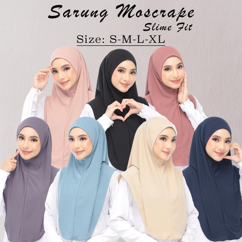 SOUK SARUNG MOSCREPE SLIM FIT AWANING LAZY LIPAT KAIN MOSCRAPE PREMIUM SIZE S-M-L-XL