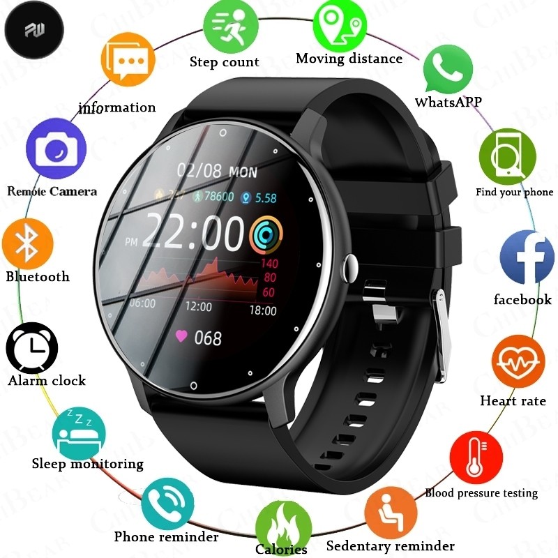 PW Xiaomi Smartwatch 1.28 inch full touch screen sports mode heart rate GPS motion track IP67 waterproof watch Android