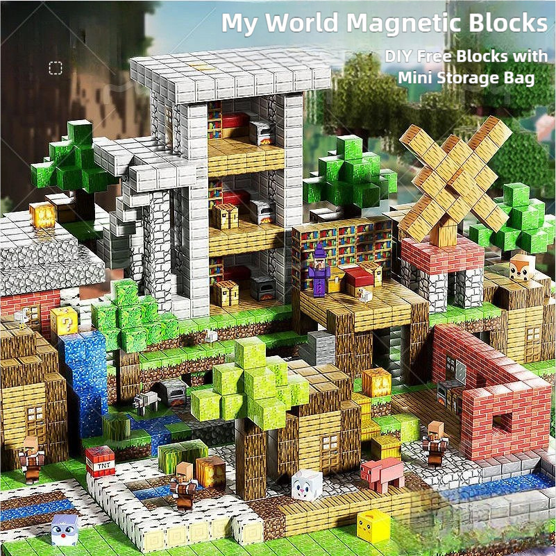 Reliable Versatile Gift Box Minecraft Magnetic Building Blocks – Educational Puzzle Toy STEM Set Boys Perfect Birth... - Image 5