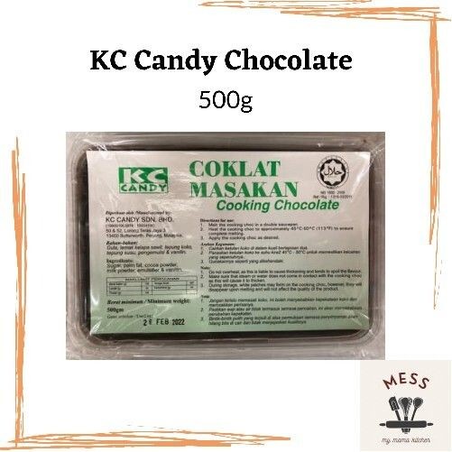 KC Candy Cooking Chocolate / Coklat Masakan KC/ Halal (500g)