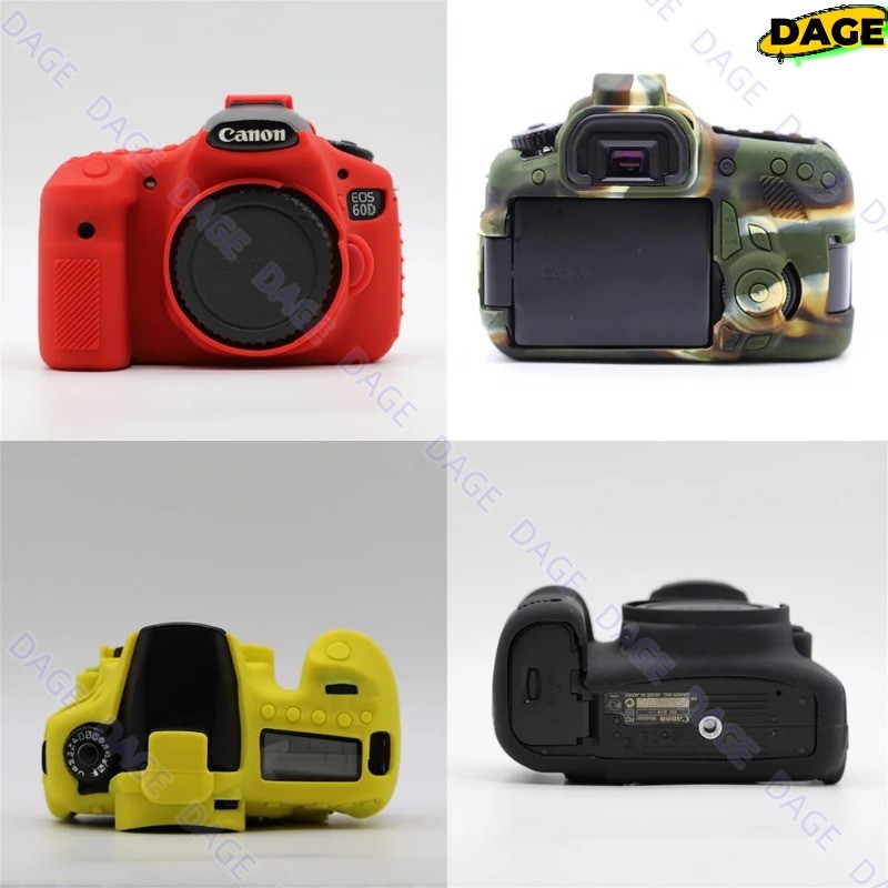COD Soft Silicone Armor Camera Body Case For Canon EOS 60D Protective Rubber Cover DAGE