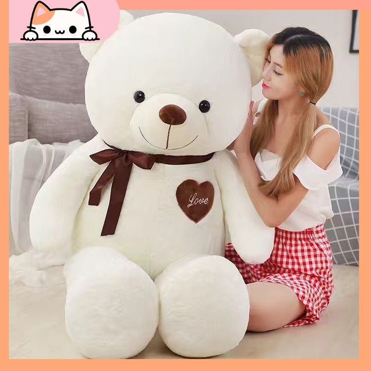Teddy Bear Love Plushie 100–200cm – Anak Patung Comel | Stuffed Toy Hadiah Birthday Kids Surprise