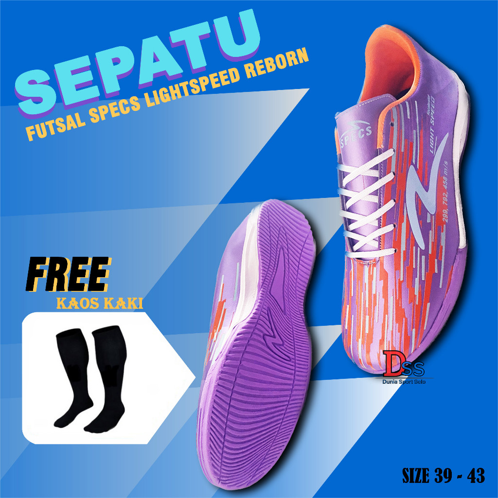 Training Active 50k AN!!! Futsal Shoes SPECS Accelerator Lightspeed Reborn 100% Invinity Moonrakers Socks premium qua... - Image 5