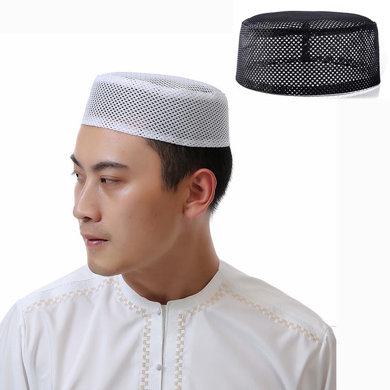 Ramadan Caps Summer Dubai Muslim Man Boubou Kippah Saudi Kufi Worship Hat