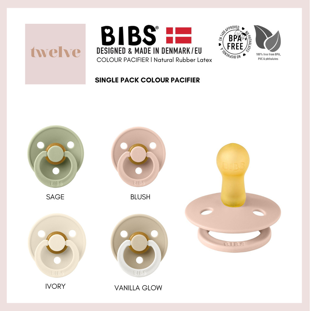 BIBS l Colour Latex Baby Pacifiers l Single Pack