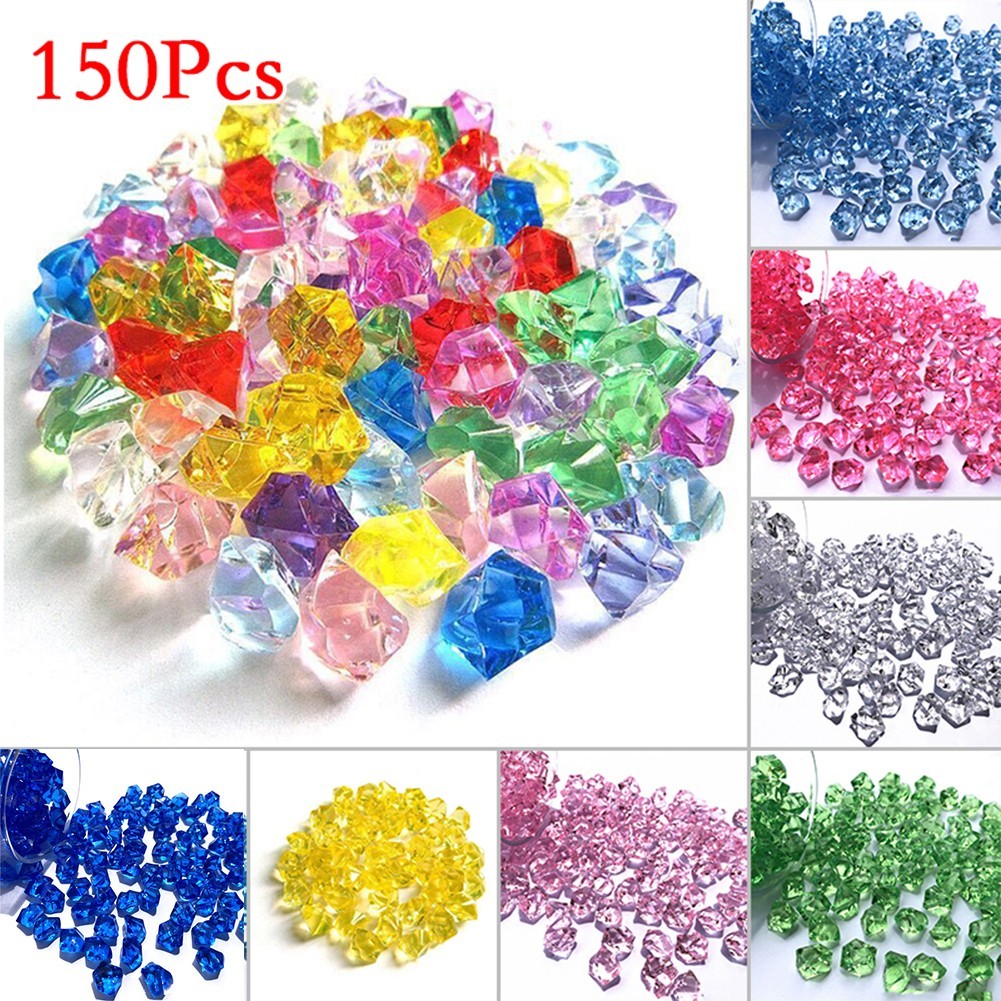 Acrylic For Crystal Gem Stone Ice Rocks Vase Plant Decoration 150pcs