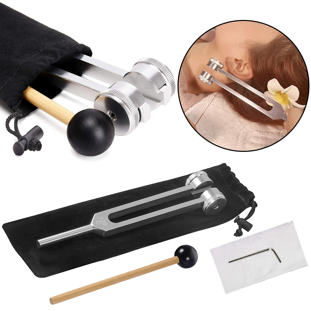 1 SET Tuning Fork 128 Hz, C-128 Frequency Aluminum Alloy Non-Magnetic Tuning Fork For Healing With Taylor Hammer