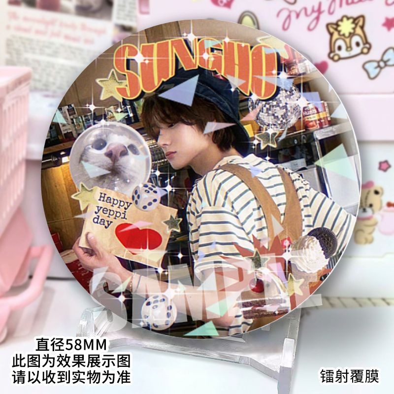 Celebrity Style BOYNEXTDOOR Singapore Magazine Pictorial Same Style Badge Pendant Mirror Keychain Jinyunhe Merchandise Idol Merchandise