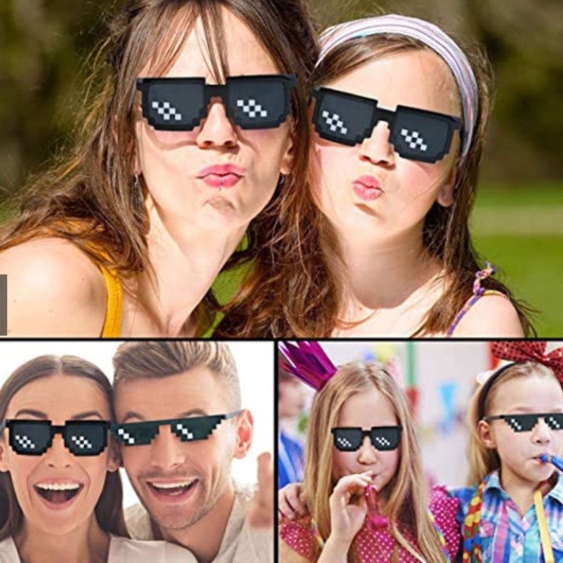 Quality Multi 1pcs 5 Colors Game Minecraft Sunglasses Fashion Action Toys Square New Minecrafter Glasses Children Cos... - Image 2