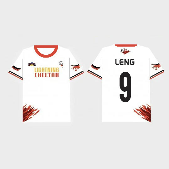 Essential Quality 2024 GMMTV IGHTNING CHEETAH JERSEY futsal White Crew Neck Short Sleeve Team Member Multi - Image 5