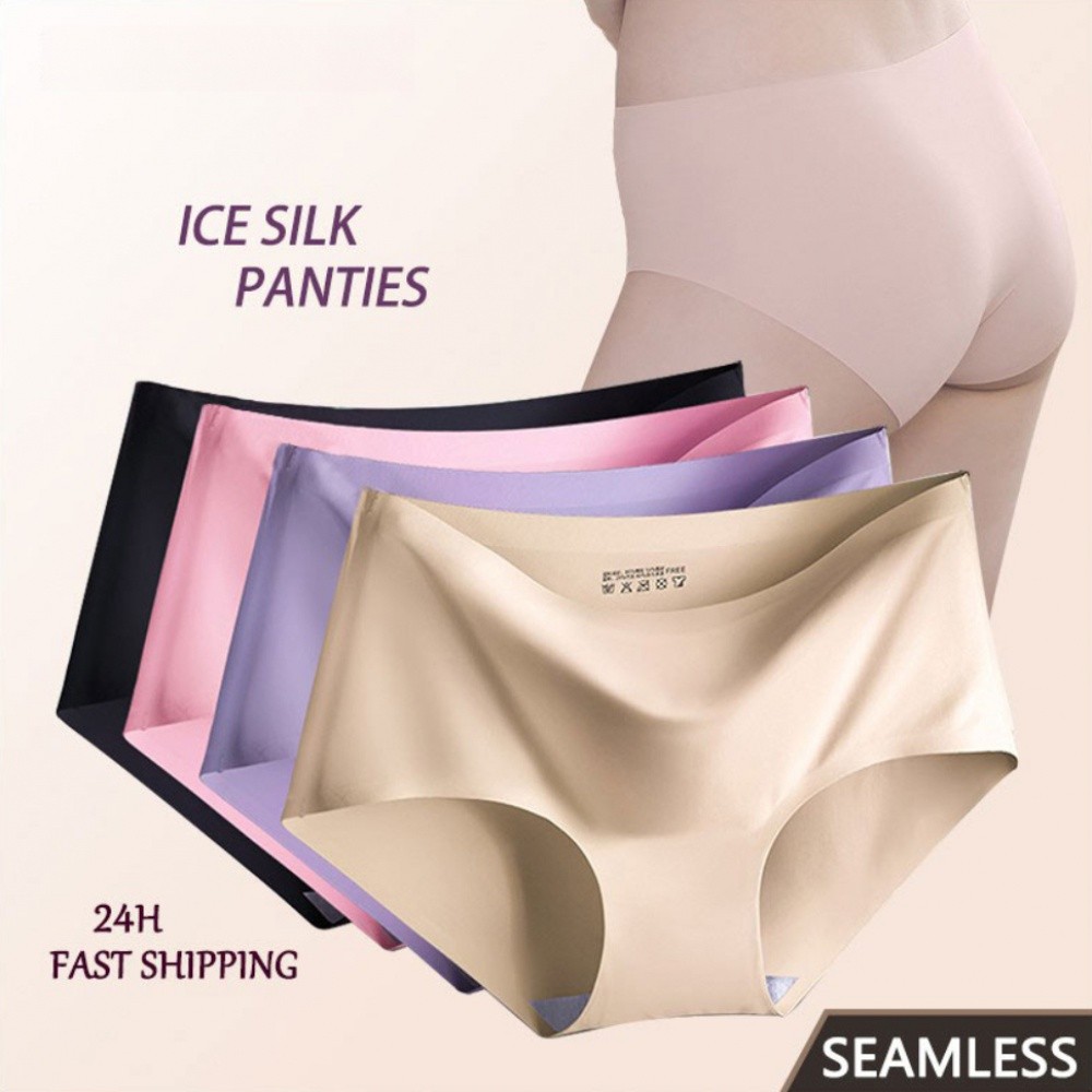 Value Choice Women Casual Ice Silk Seamless Panties plus size