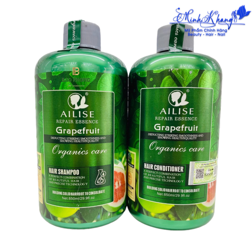 Karseell AILISE Grapefruit Repair Essence Shampoo and Conditioner 850mlx2 - MK