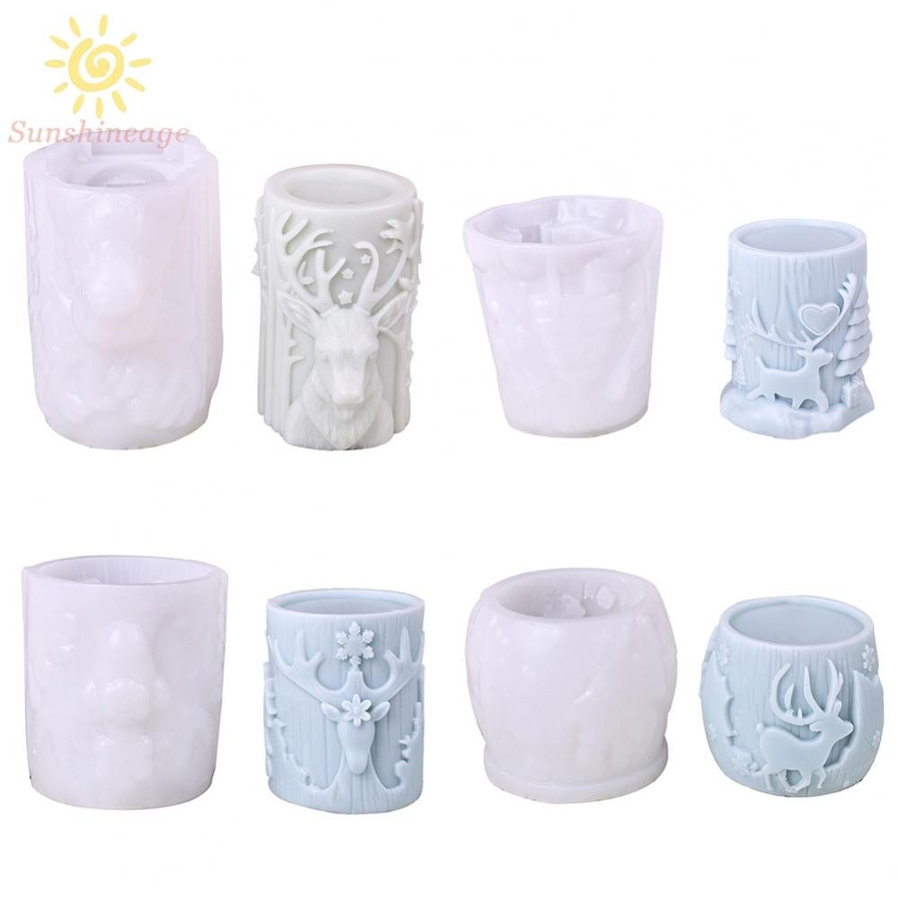 【SUNAGE】Sustainable DIY Projects with Reusable Christmas Elk Candle For For Molds【HOT Fashion】