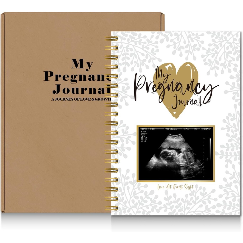 Pregnancy Journal Memory Book - 82 Pages Hardcover Pregnancy Book, Pregnancy Planner, Pregnancy Journals for First Time Moms, Baby Memory Book, Mom Book Diary, Ultrasound Baby Book