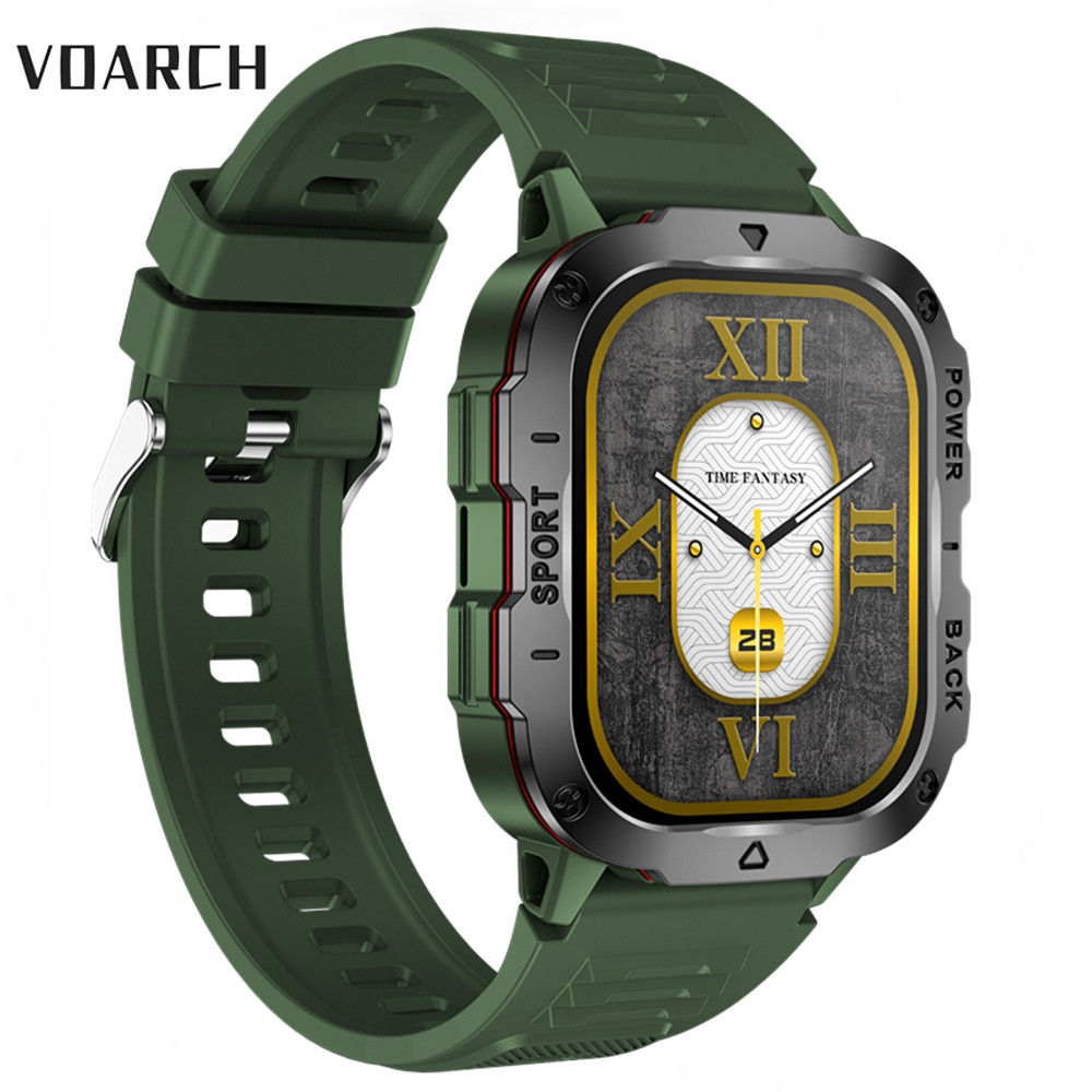 VOARCH KM01 Smart Watch Men Bluetooth Calls 2.01-inch TFT Screen SMS Information Display Music Playback Outdoor Sports S