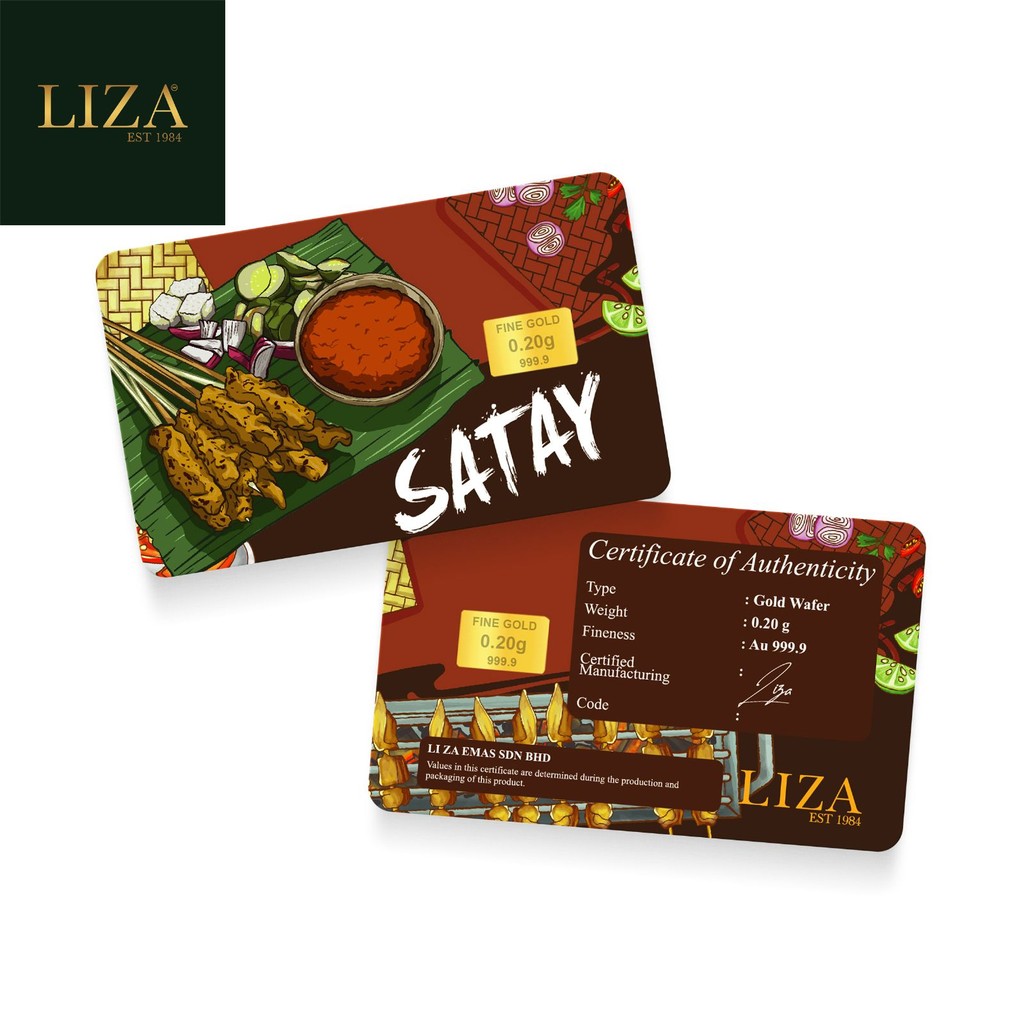 LIZA 0.20g 999.9 Gold Bar (Satay)