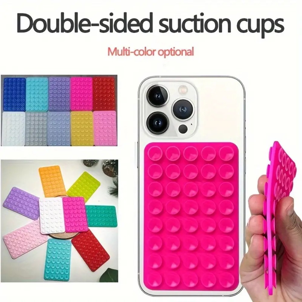 New double-sided silicone suction cup smartphone accessories 40 pcs silicone mobile phone cover suction cup holder