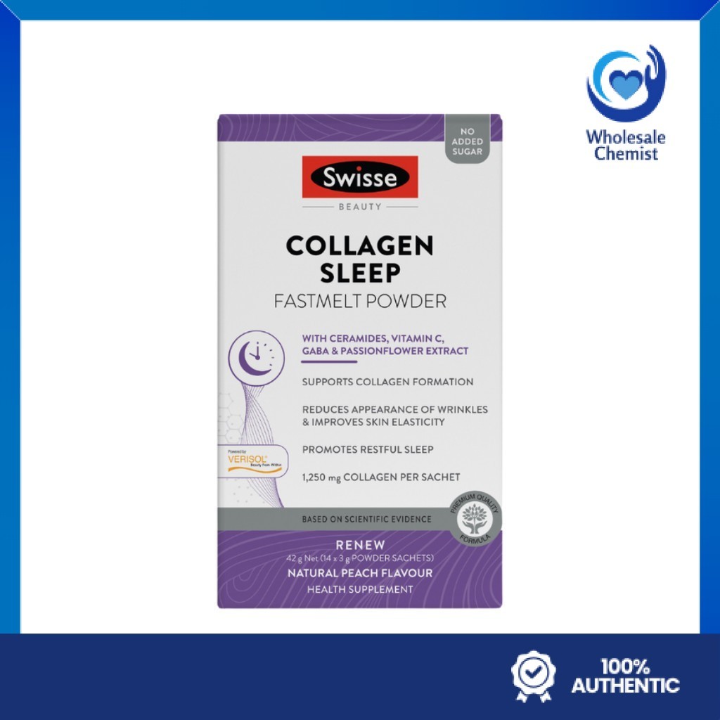 Swisse Beauty Collagen Sleep/Hair Skin Nails/Detox Fastmelt Powder (3G x 14 sachets) [Short Expiry: 06/25]