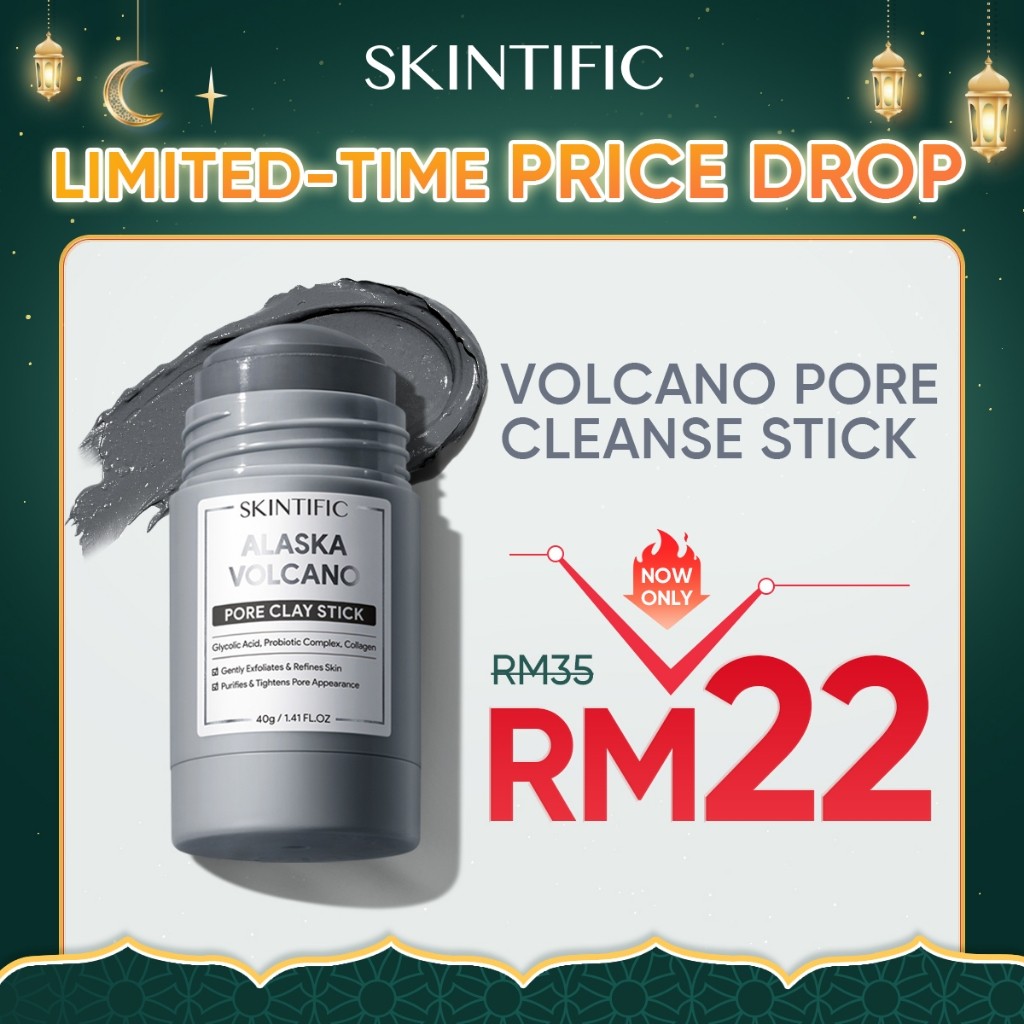 [100% Ori] SKINTIFIC Alaska Volcano Clay Deep Pores Cleansing Clay Mask Stick Reduce Blackheads Acne Calming For Oilness