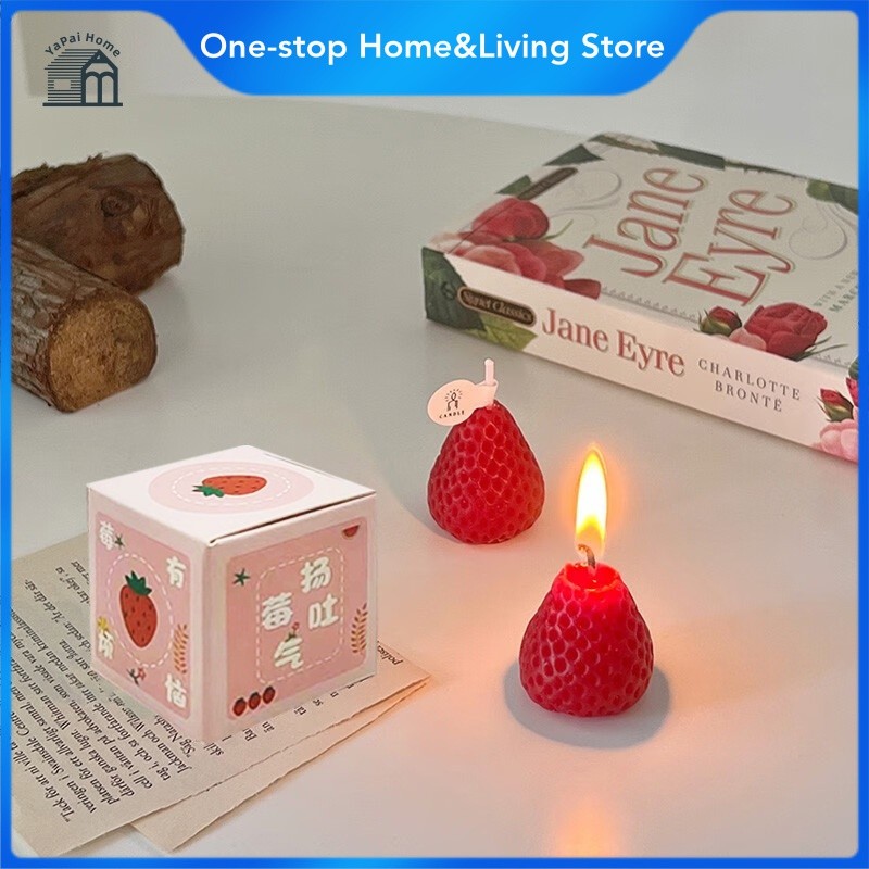 Ins Strawberry Scented Candles Creative Ornaments High-value Styling Souvenirs High-end Feeling