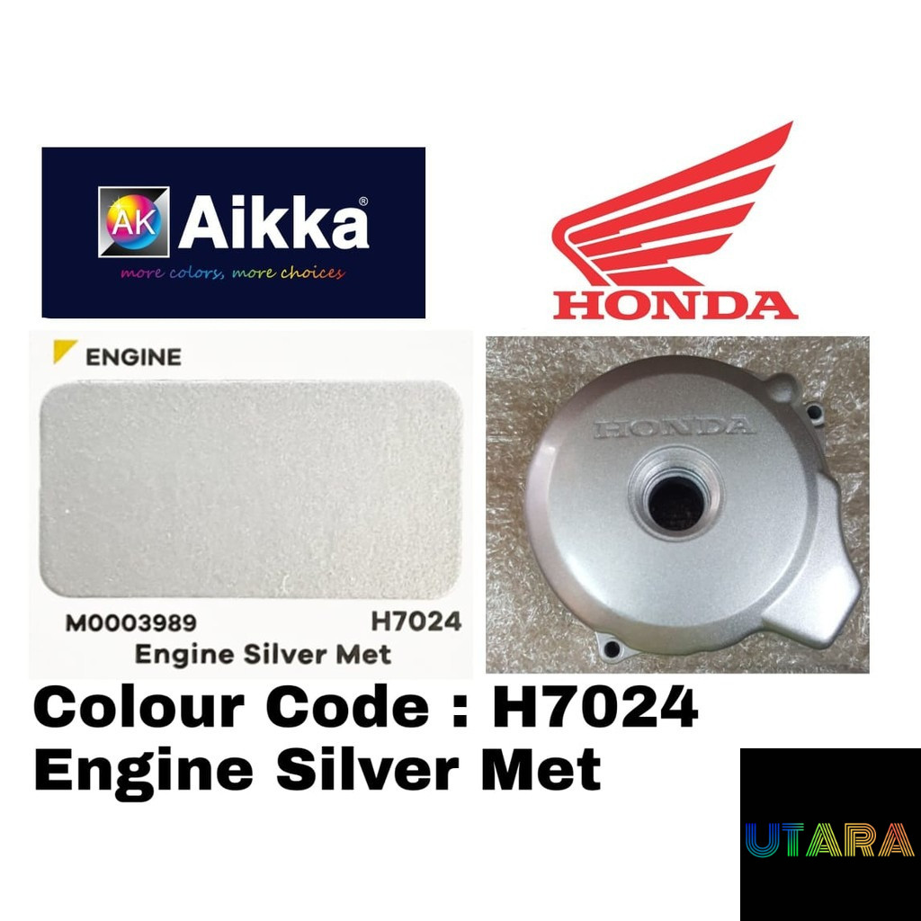 AIKKA H7024 ENGINE SILVER HONDA MOTORBIKE PAINT / (metallic series), Engine cover
