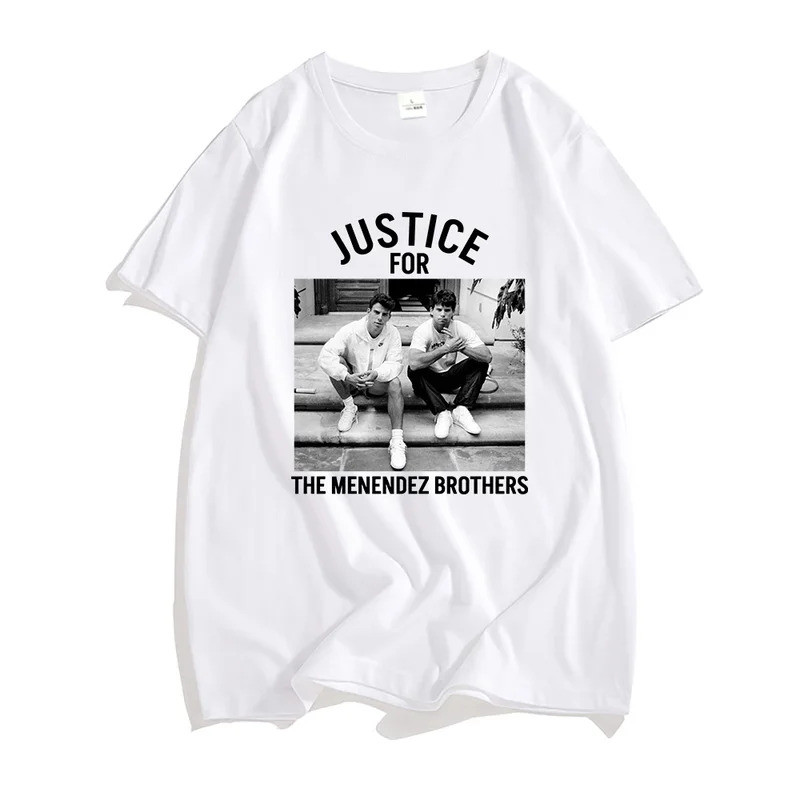 New Movie 2024 T-shirt Justice for The Menendez Brothers Graphic Tshirts Cotton Soft Men/Women Tee-shirt Unisex Streetwear Tees