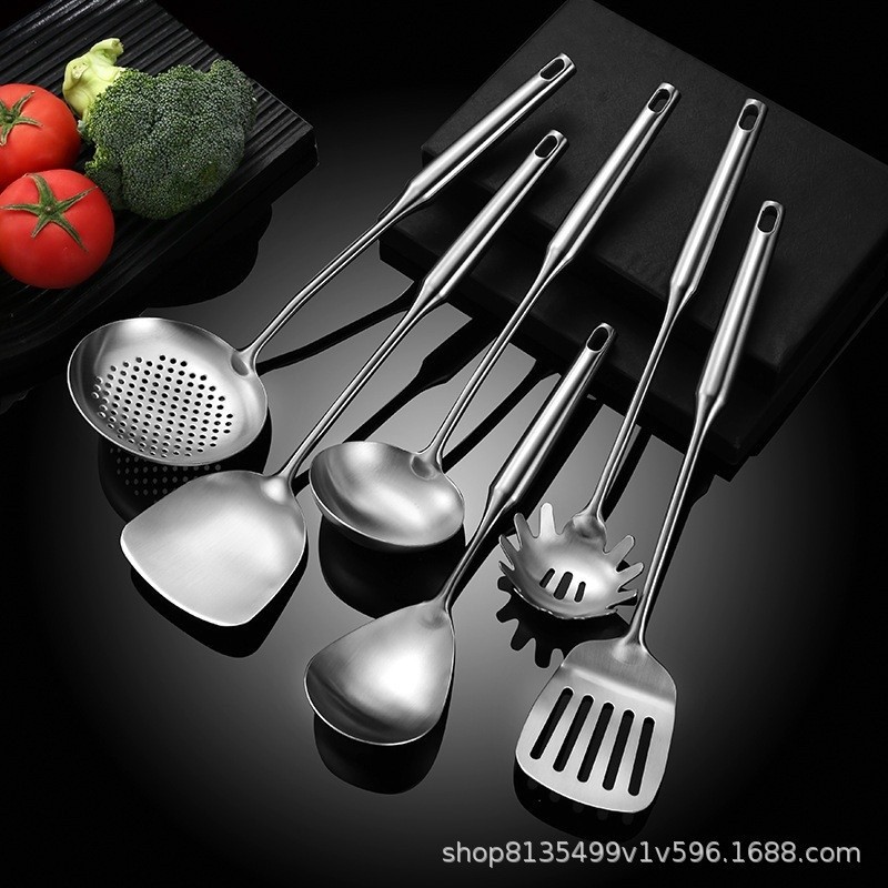 【 High quality kitchen utensils~Quick release 】 Kitchen stainless steel spoon shovel | Household kitchen utensils frying shovel | Thickened and widened | Integrated molding | Anti scalding | Frying shovel spoon | Kitchen utensils