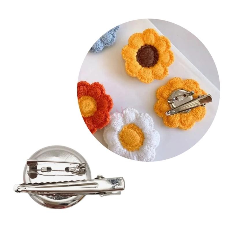 BDW Set of 50 Easy to Use Circular Discs Jewelry Findings Brooch Pins and Hair Clips Accessories for Artisans and Hobbyi