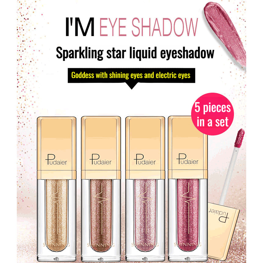 Pearlescent Eyeshadow Diamond Silhouette Cosmetics Sparkling Tears Makeup Set
